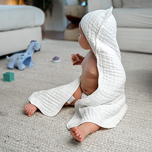 Baby Hooded Towels - White - Elegant Linen