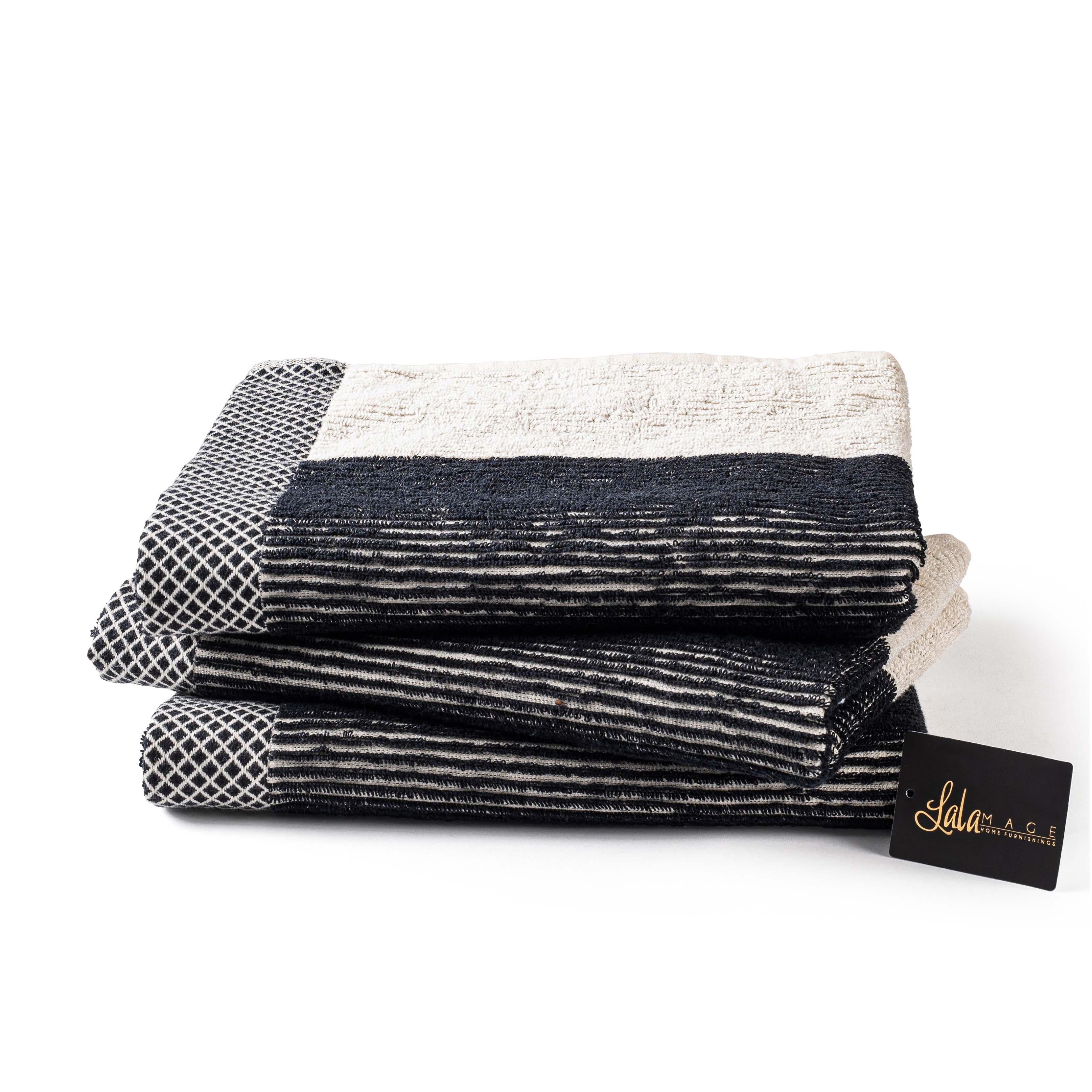 Barcode Hand Towel - Elegant Linen