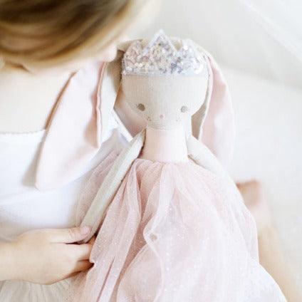 Billie Princess Bunny Pink Doll - Elegant Linen