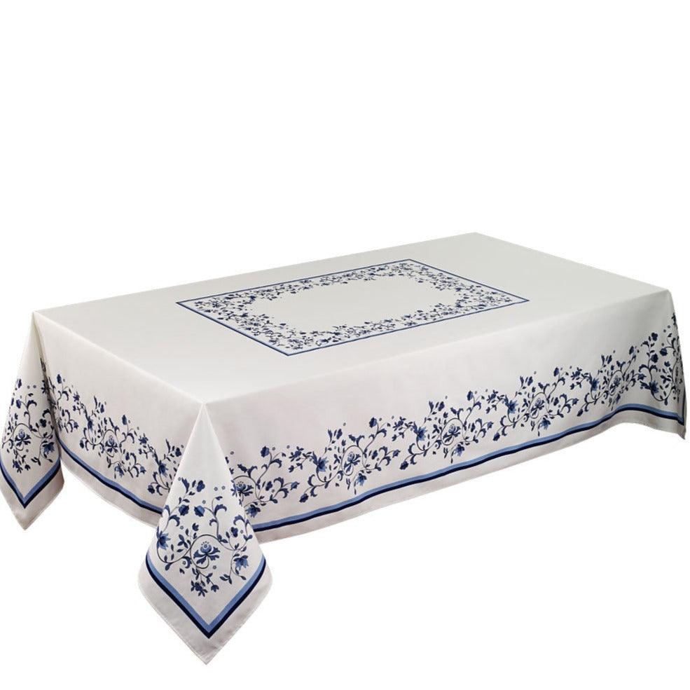 Blue Portofino Tablecloth - Elegant Linen