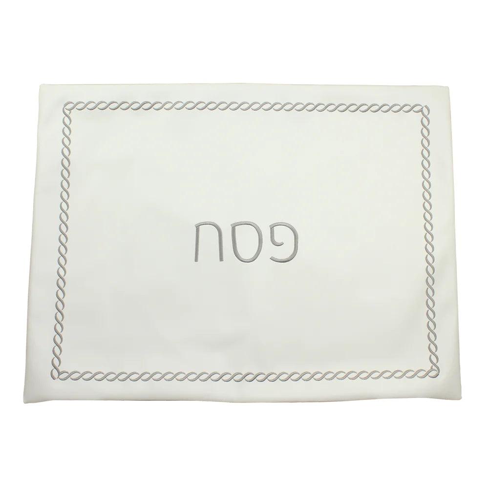 Braided Design Embroidered Pillow Case - Elegant Linen
