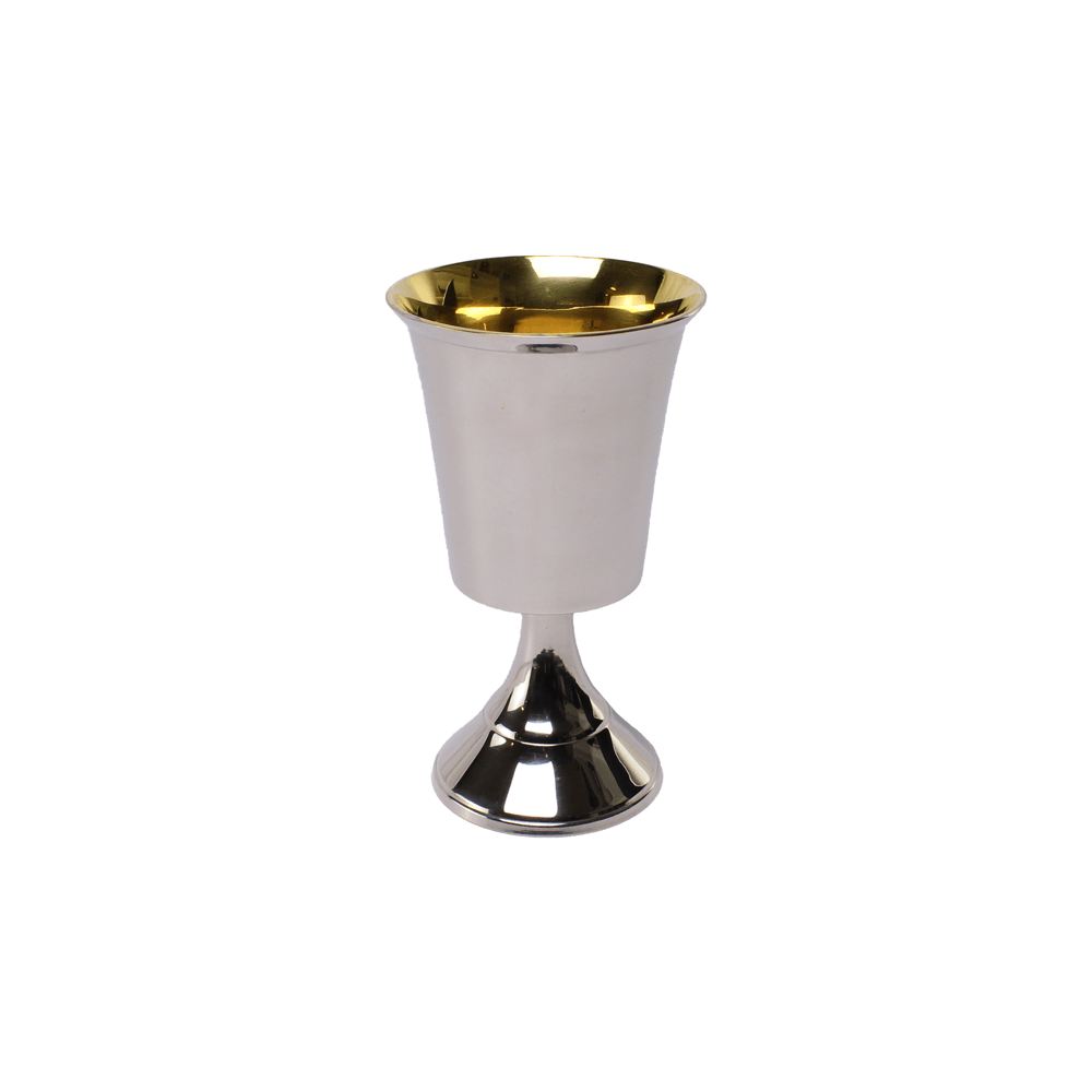 Brass Kiddush Cup - Elegant Linen