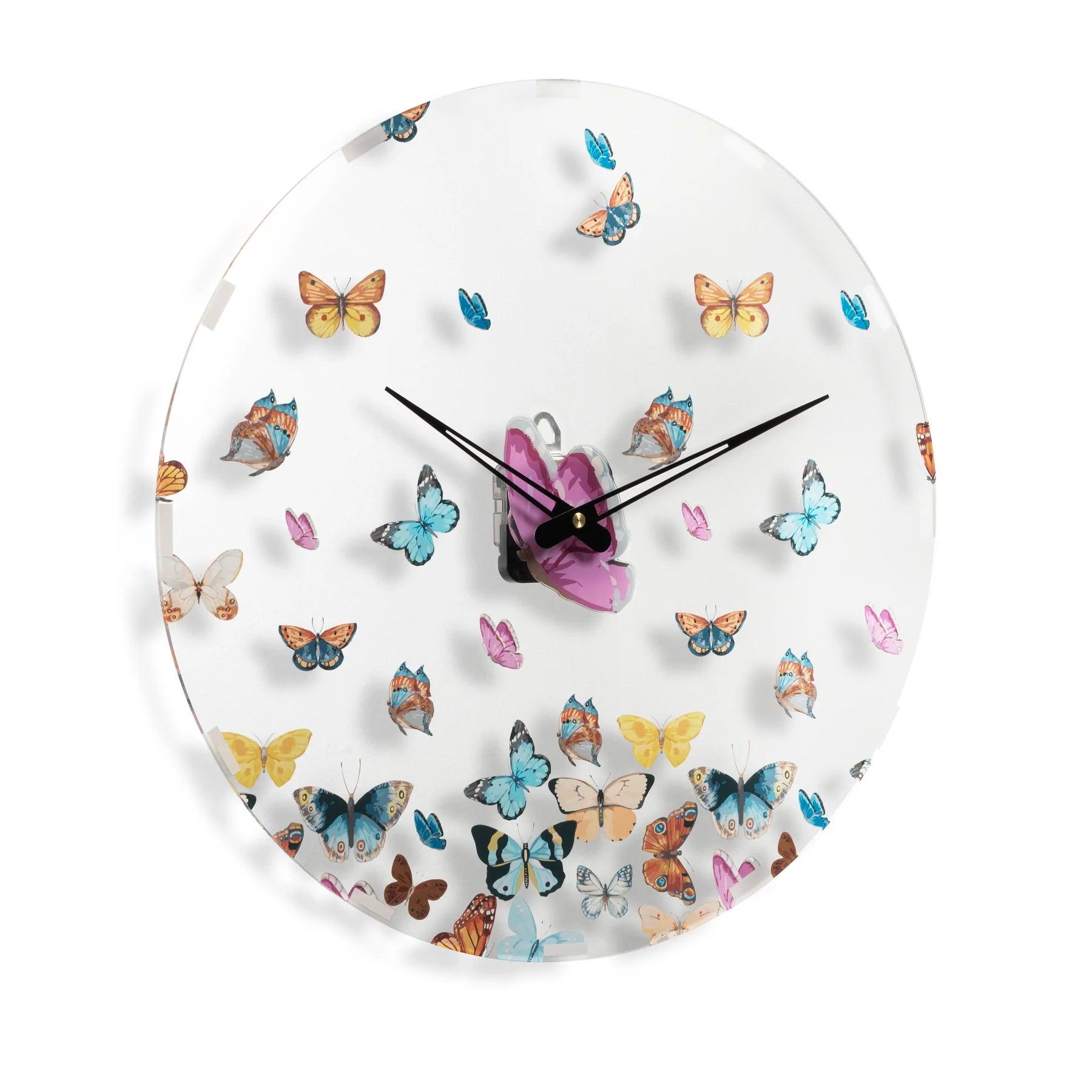 Butterfly Clock - Elegant Linen