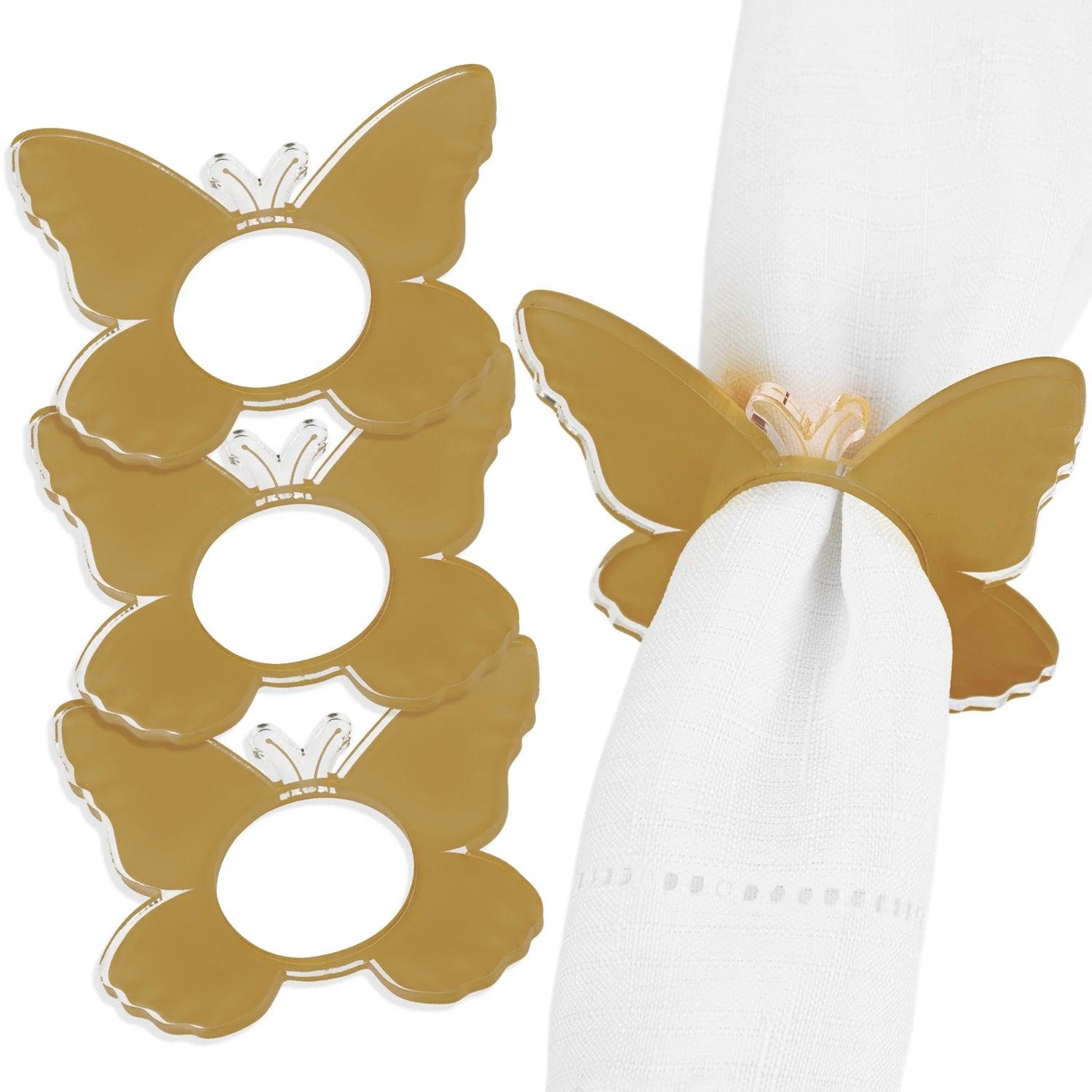 Butterfly Napkin Rings - Elegant Linen
