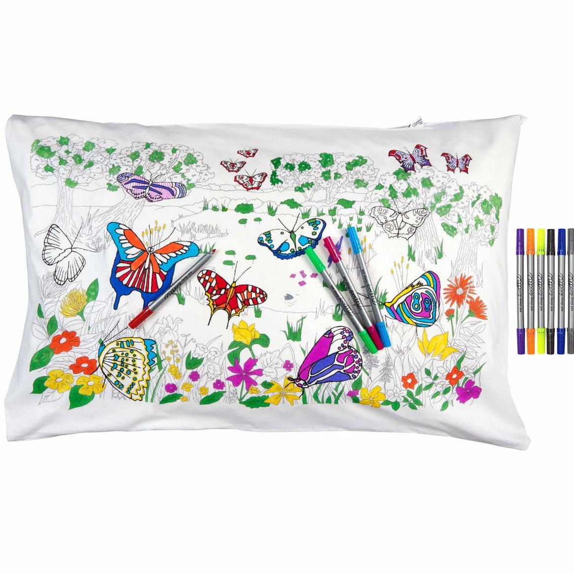 Butterfly Pillowcase - Elegant Linen