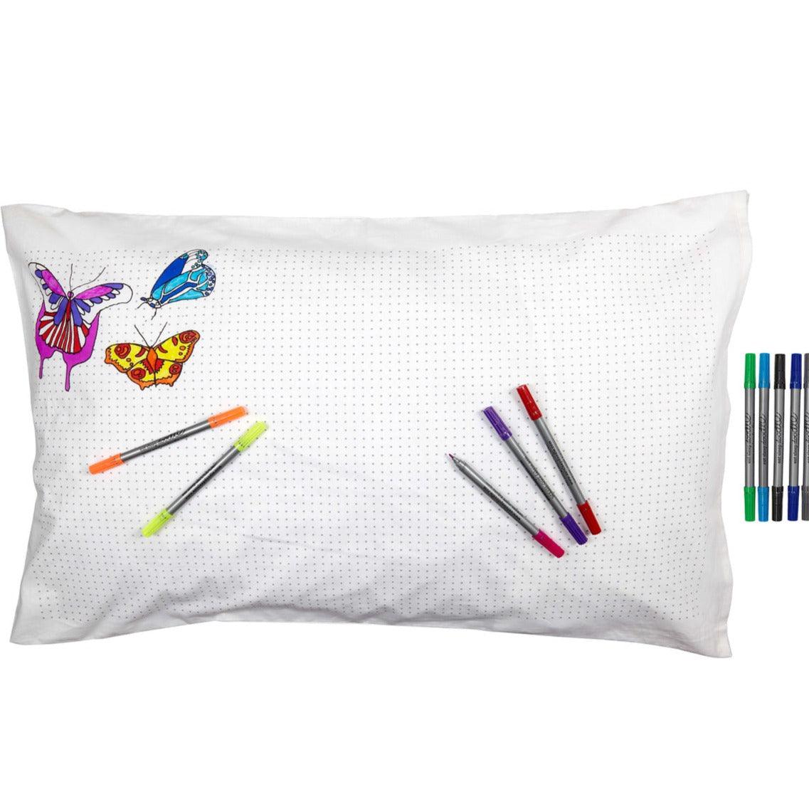 Butterfly Pillowcase - Elegant Linen
