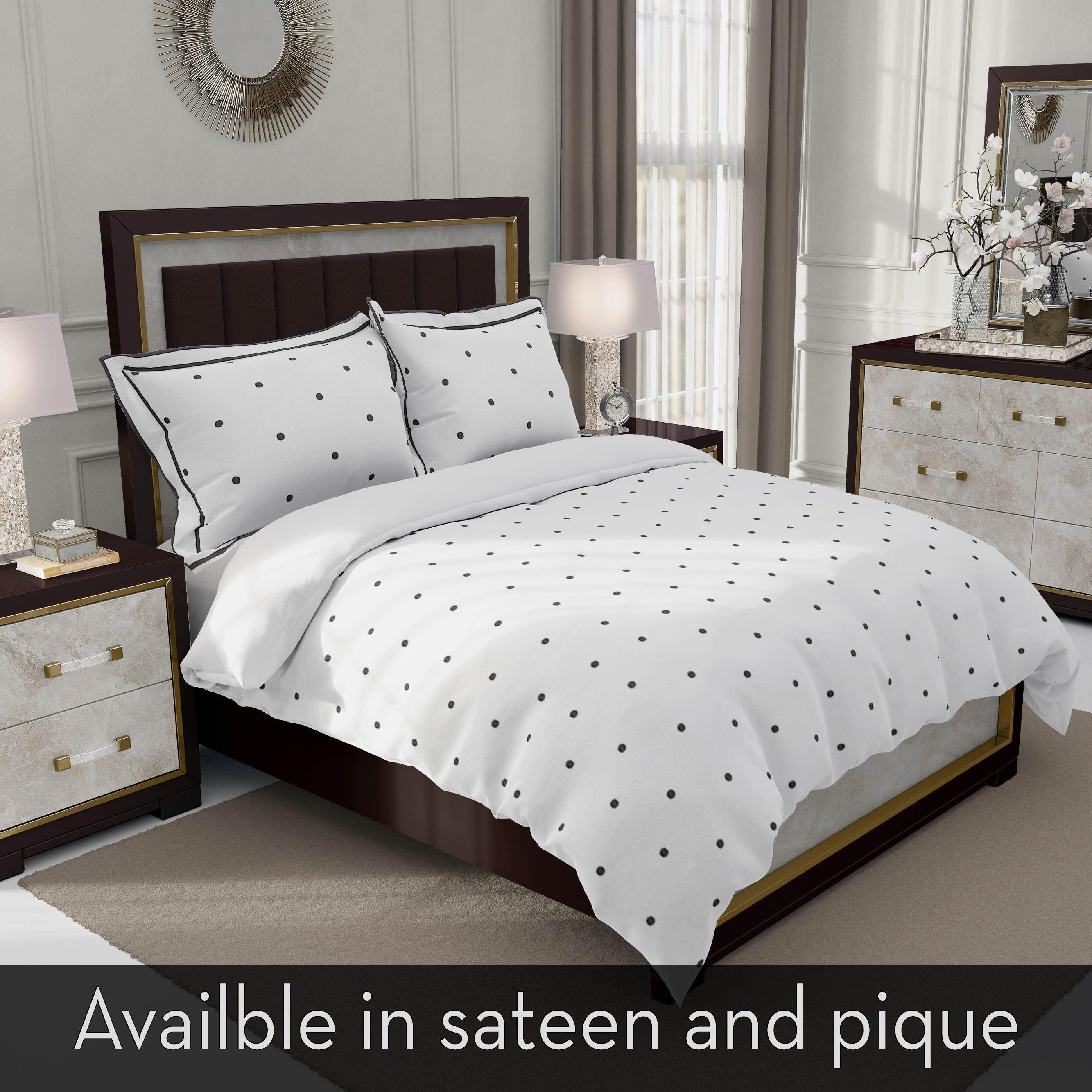 Charlie Dot 4 Piece Bedding Set - Elegant Linen