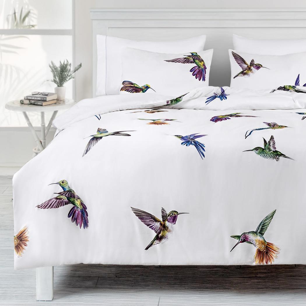 Colibri Percale 4 Piece Bedding Set - Elegant Linen