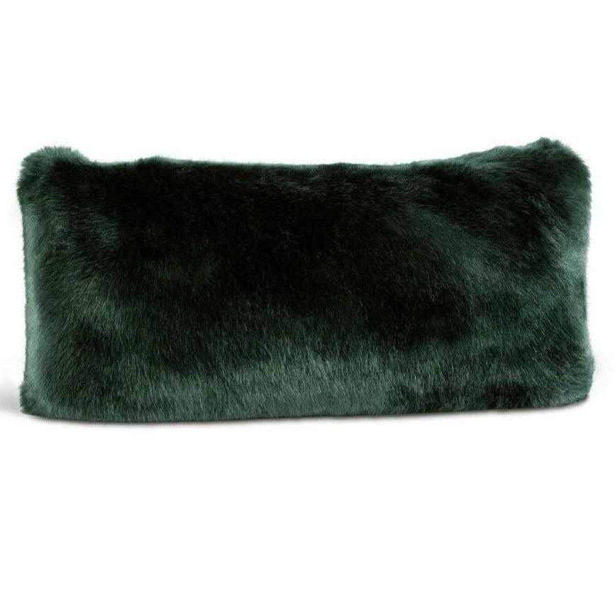 Couture Collection Emerald Mink Pillow - Elegant Linen