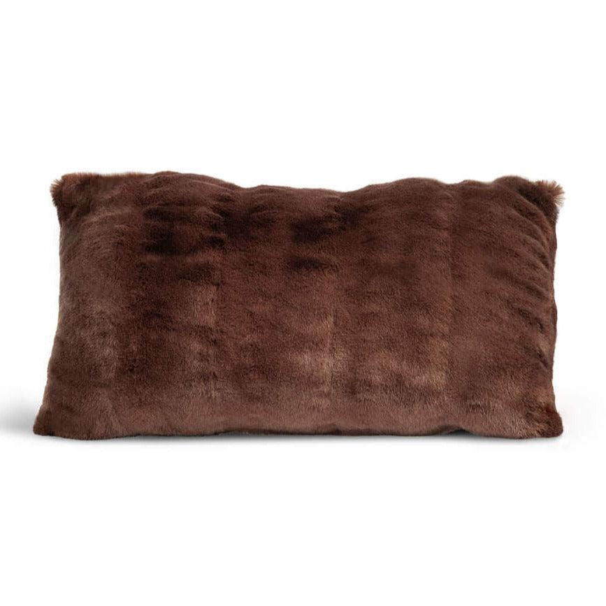 Couture Collection Mocha Mink Pillow - Elegant Linen