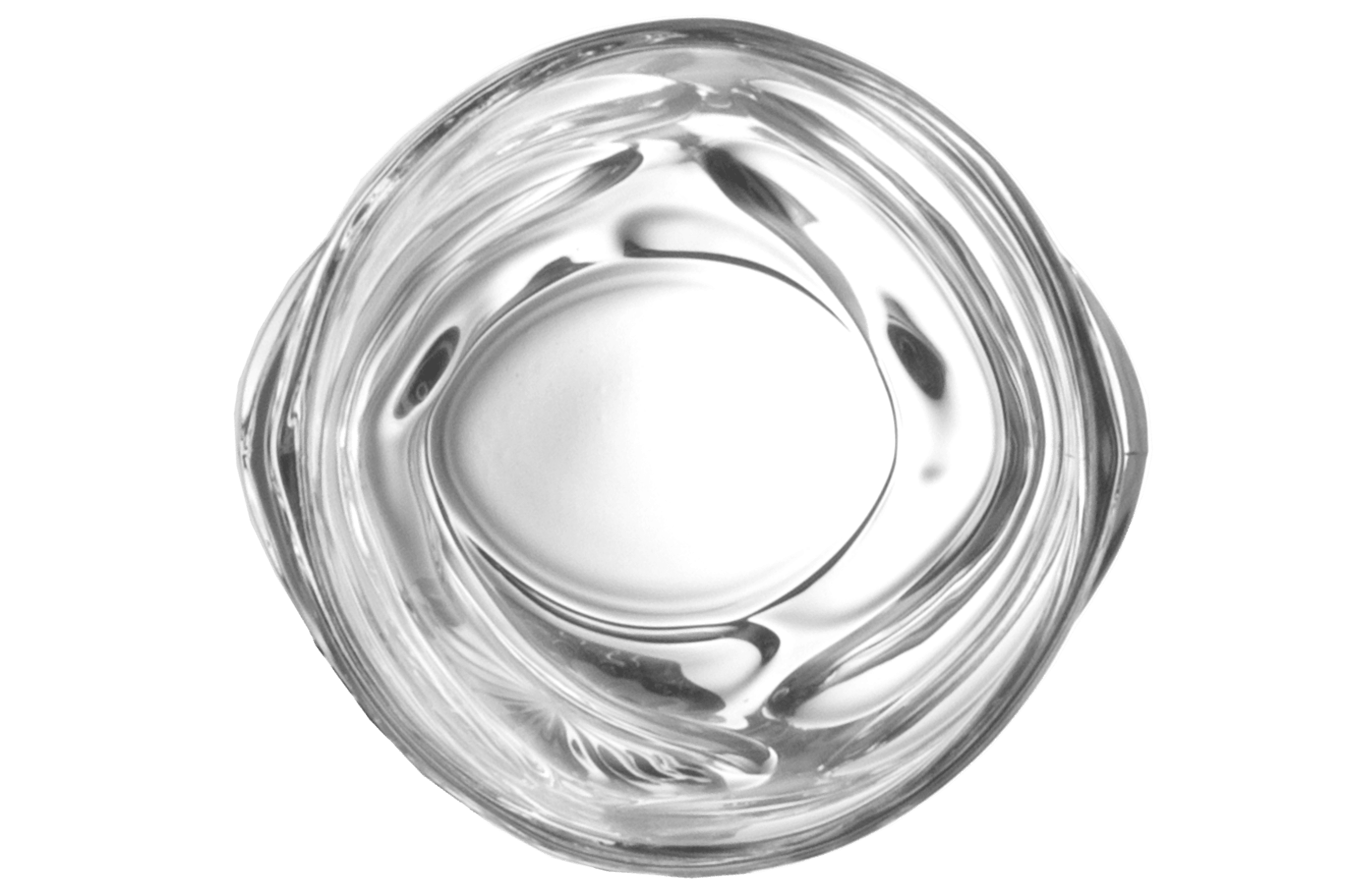 Crystal Decanter Wavy Design Set with 6 Cups - Elegant Linen