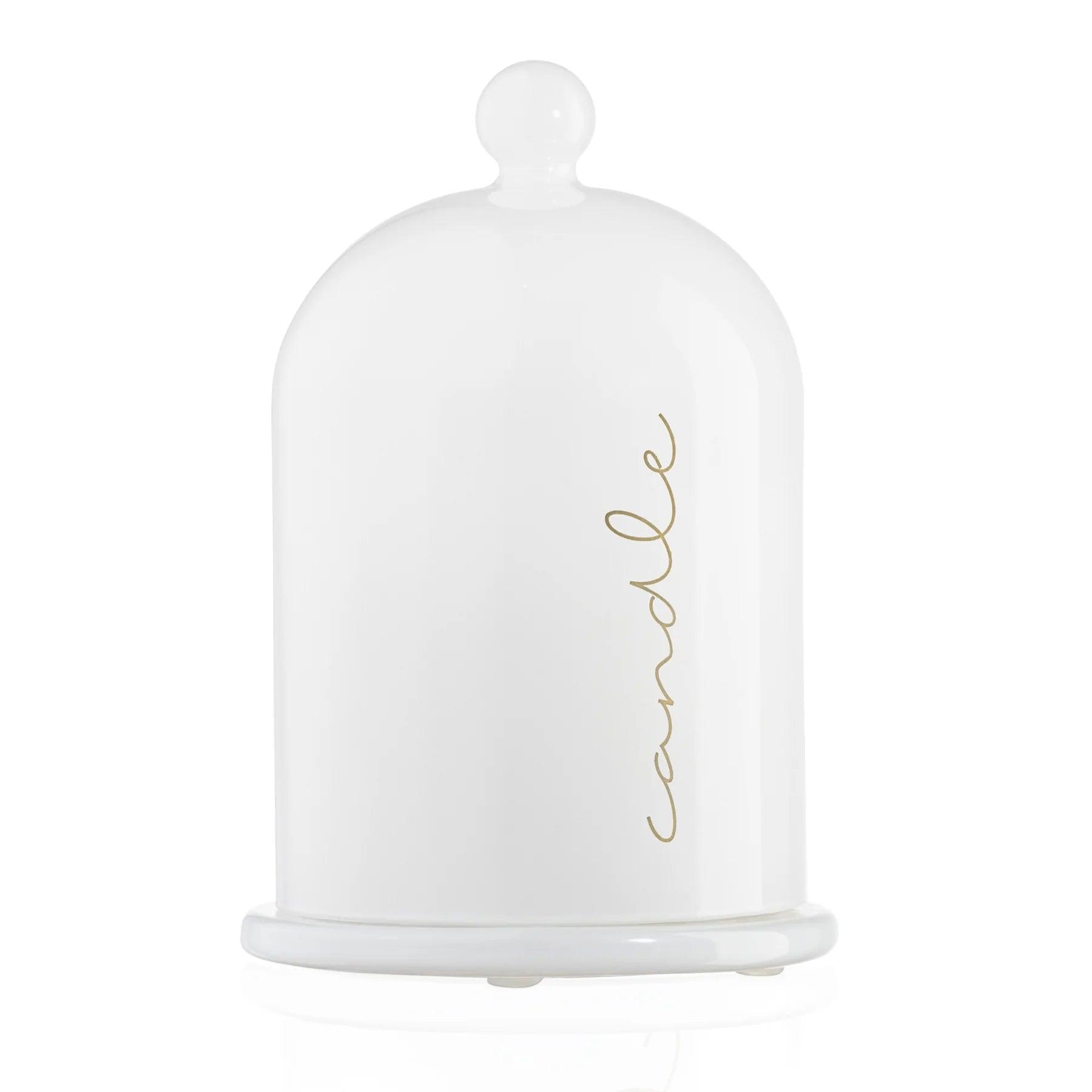 Glass Cloche Havdalah Candle - Elegant Linen