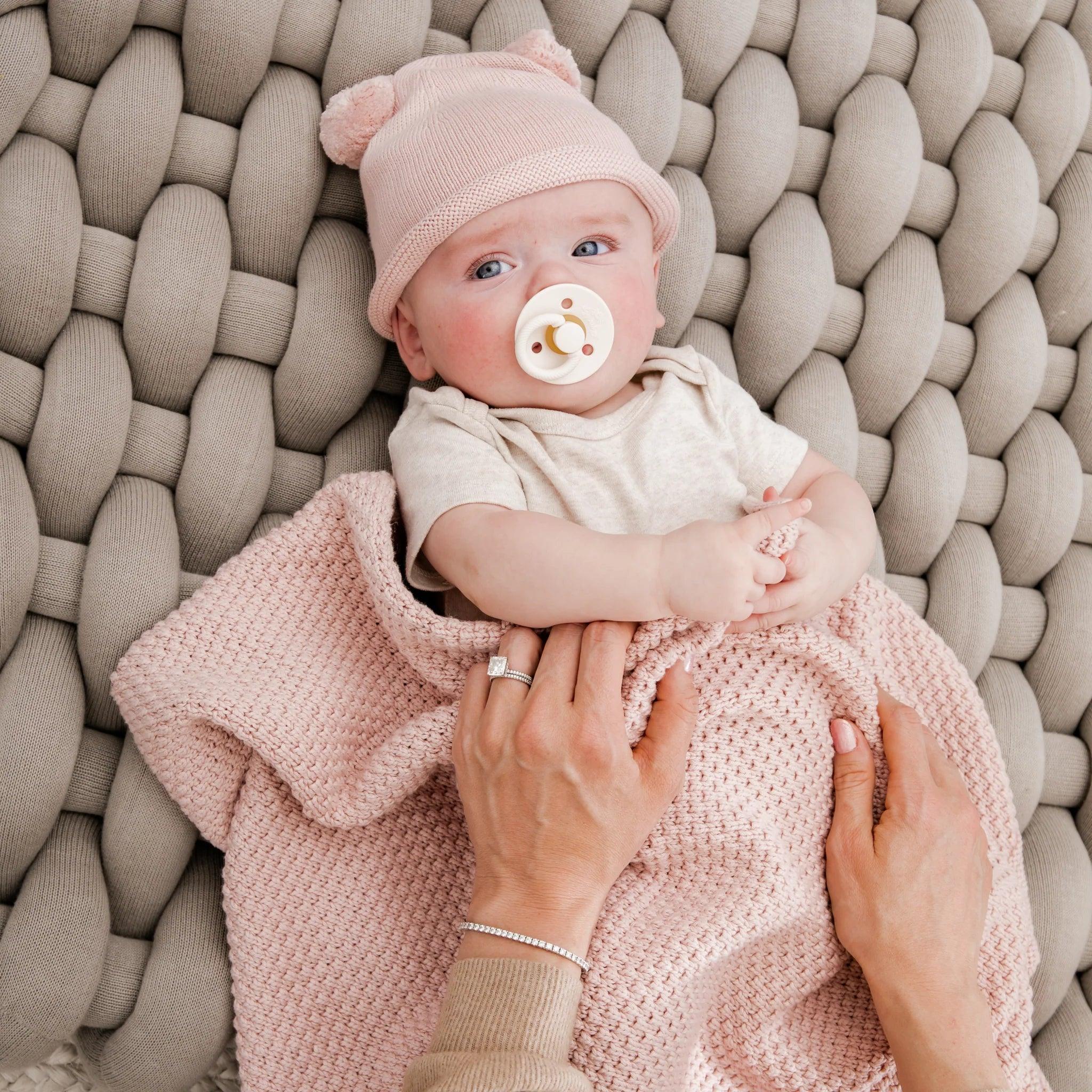 Honey Bee Pink Pearl Infant Set - Elegant Linen