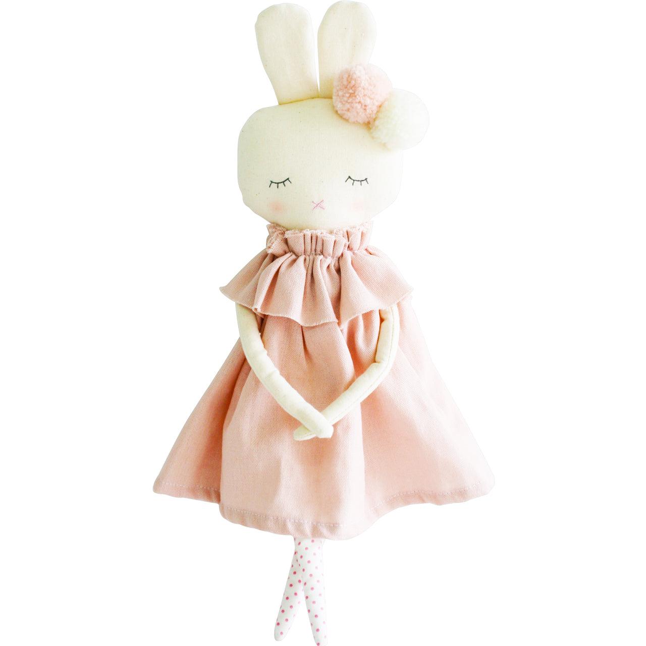 Isabelle Bunny 40cm Pink Linen - Elegant Linen