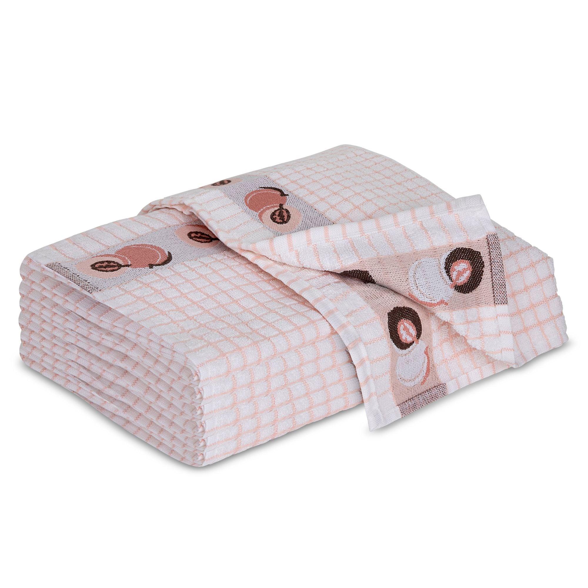 Jacquard Poli-Check Fruit Dish Towel - Elegant Linen