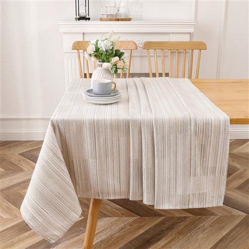 Elegant Linen Jacquard Tablecloth - Thumbnail 3