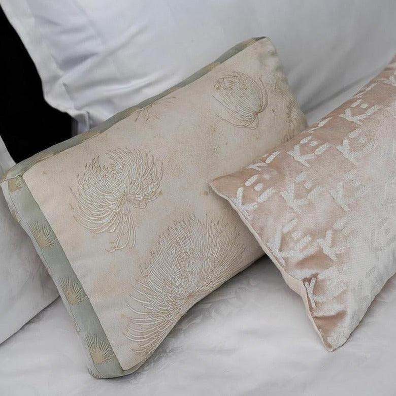 Kiku Awase Cushion - Elegant Linen