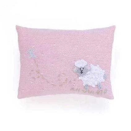 Lamb Mini Pillow, Pink - Elegant Linen