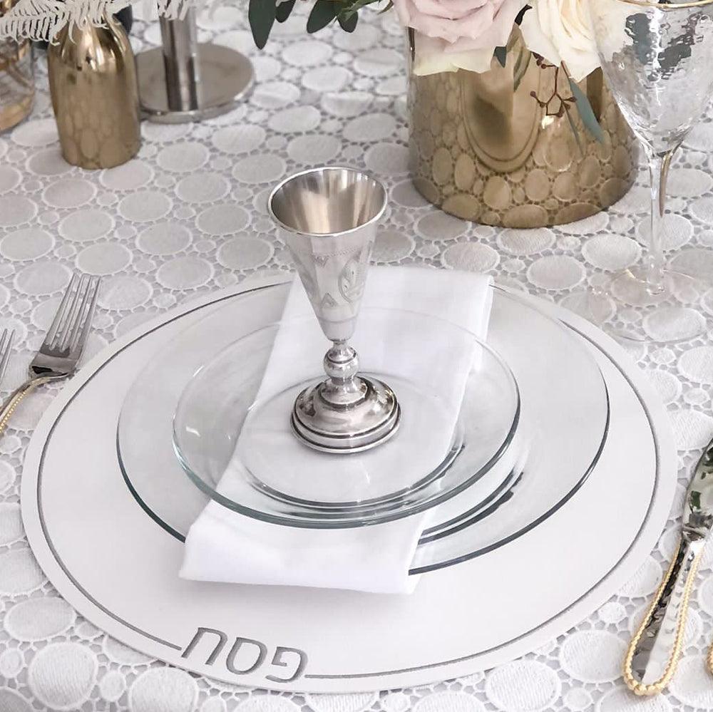 Leatherette Passover Placemats - set of 4 - Elegant Linen