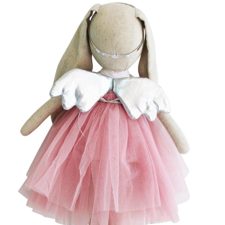 Linen Estelle Angel Bunny 50cm Blush - Elegant Linen