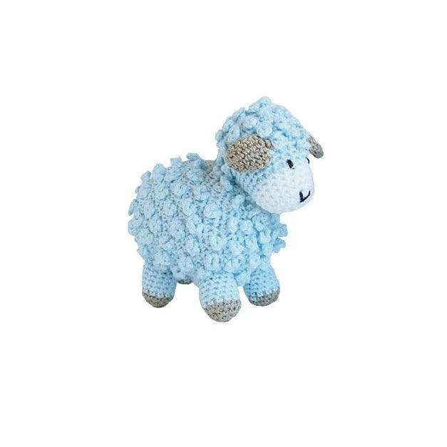 Little Crochet Lamb, Blue - Elegant Linen