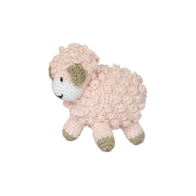 Little Crochet Lamb, Pink - Elegant Linen