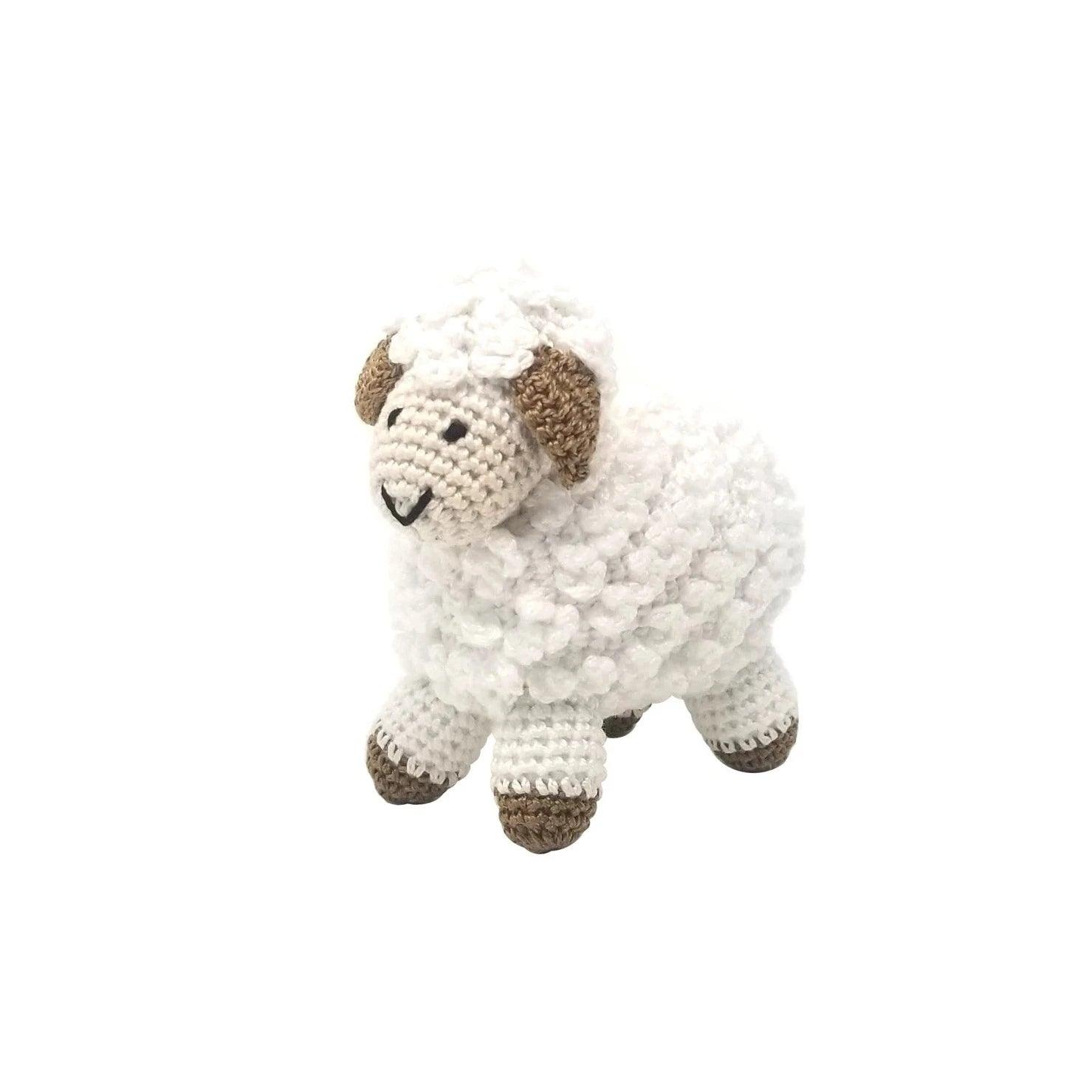 Little Crochet Lamb, White - Elegant Linen