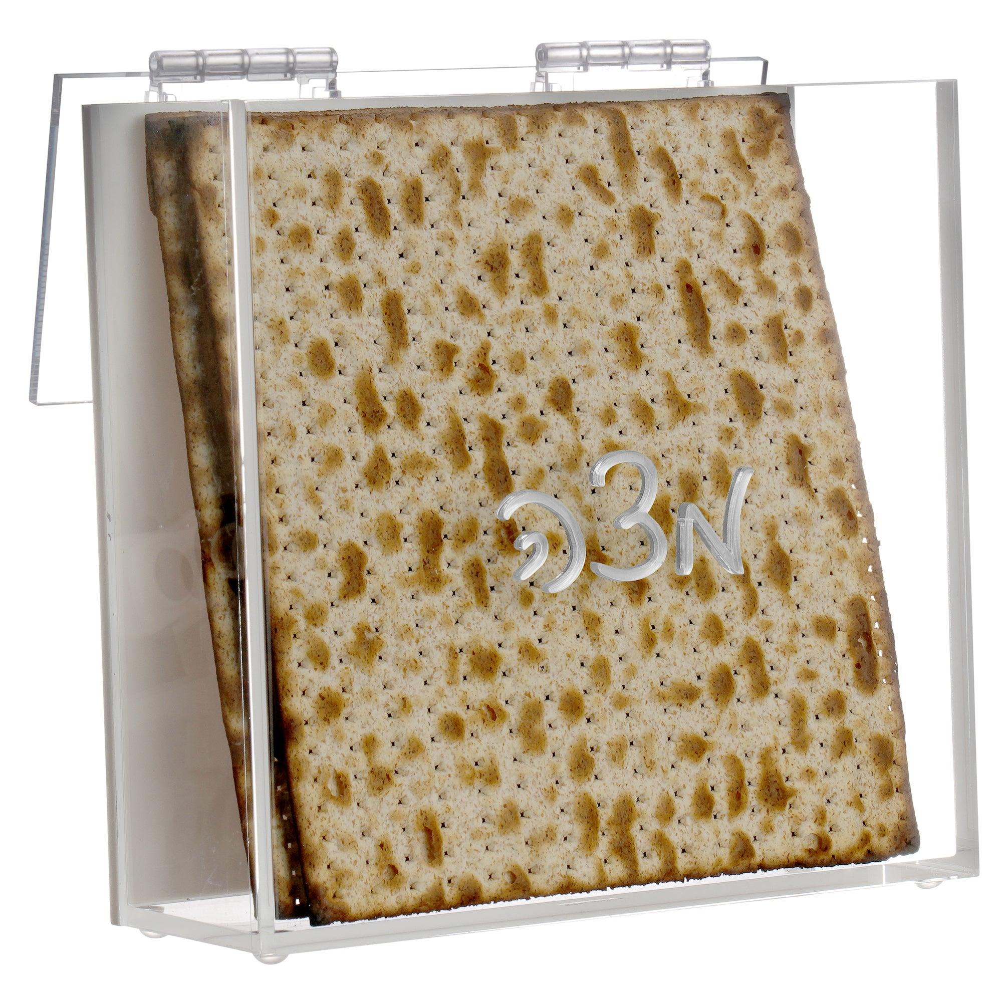Lucite Matzah Box - Elegant Linen