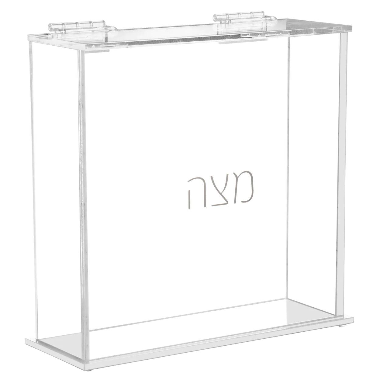 Lucite Matzah Box for Square Matzos - Elegant Linen
