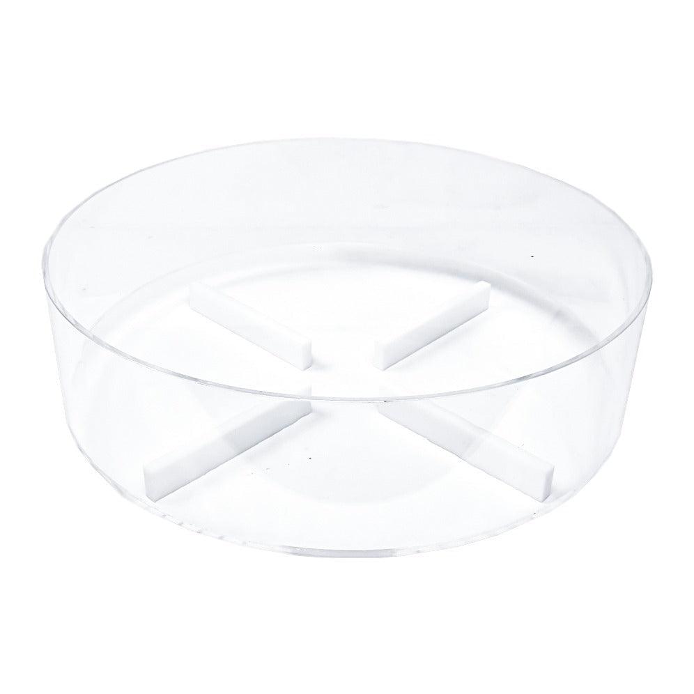 Lucite Round Matzah Plate - Elegant Linen