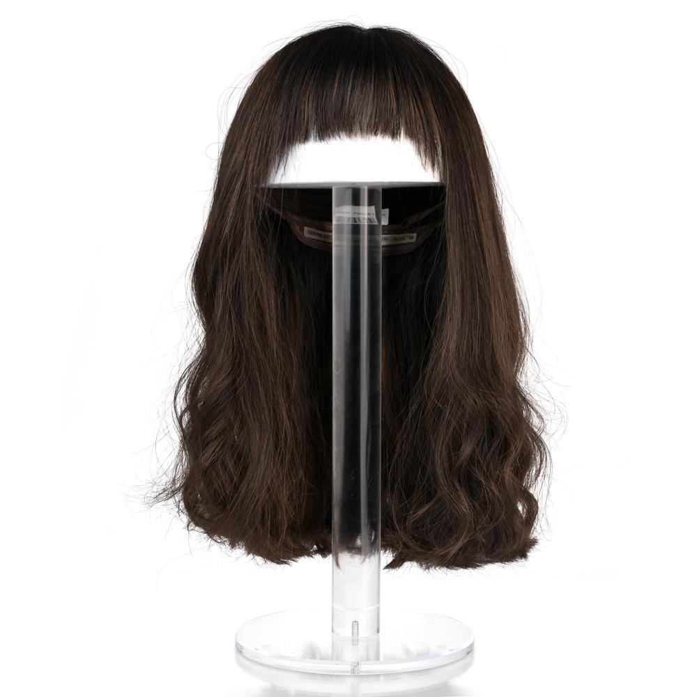 Lucite Wig Head - Elegant Linen