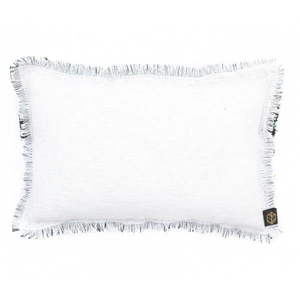 Mansa Small Blanc Cushion - Elegant Linen