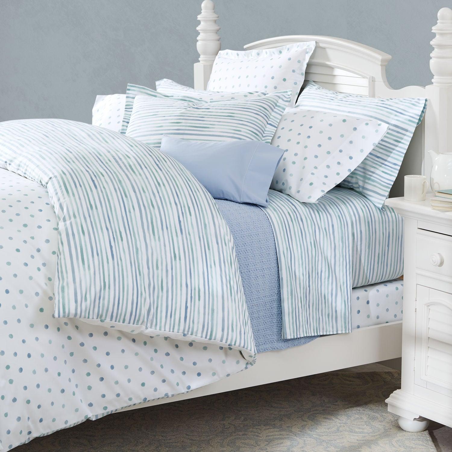 Elegant Linen Marloe Azure Seaglass  4 Piece Bedding set