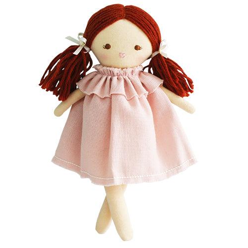 Mini Matilda Pink Doll - Elegant Linen