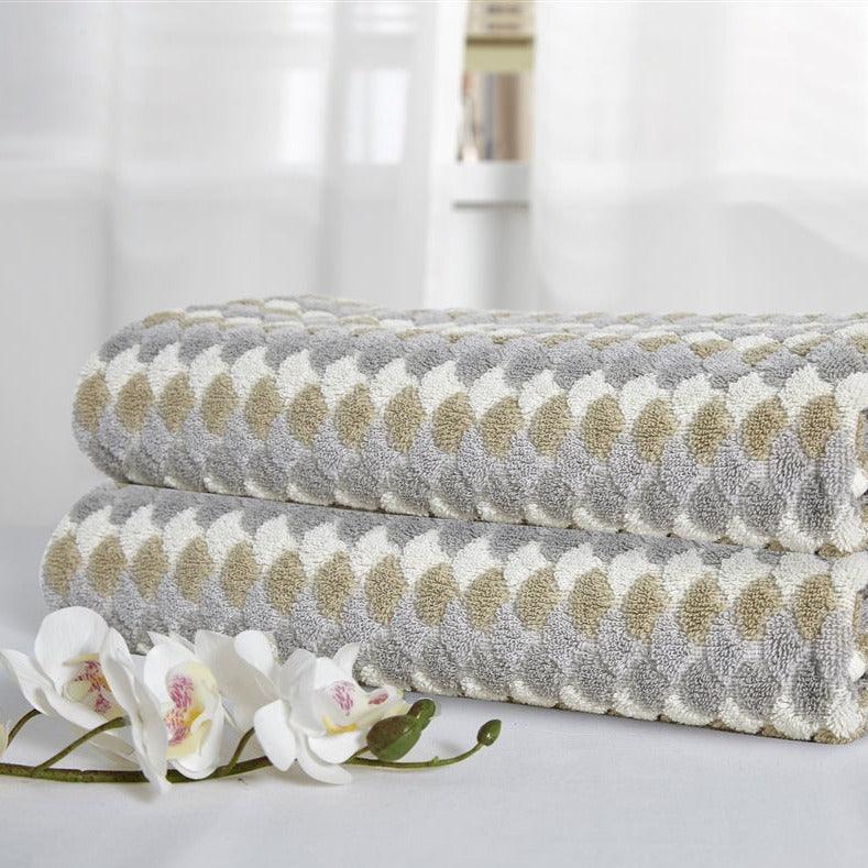 Mirage Taupe Hand Towel - Elegant Linen