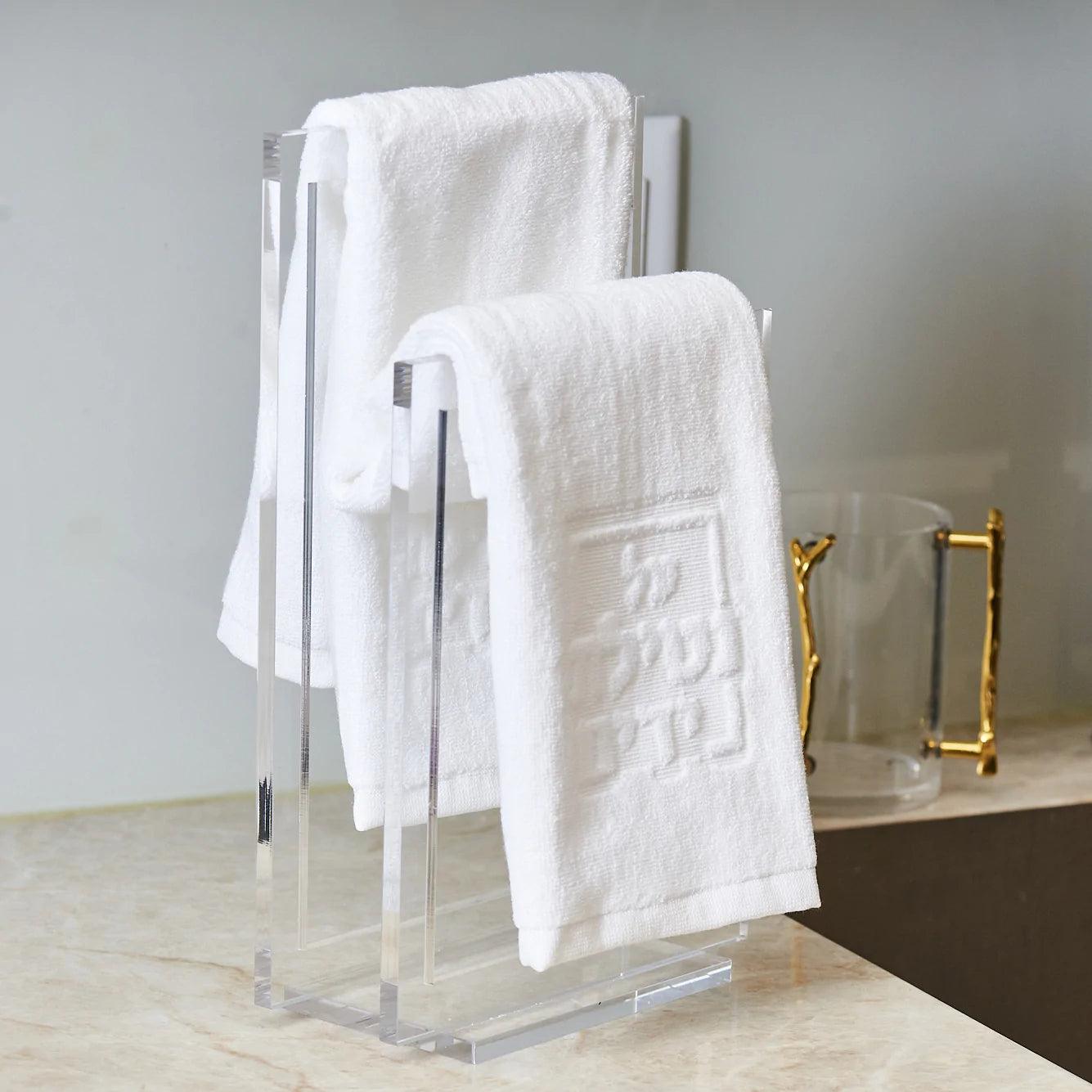 Modern Finger Towel Stand - Elegant Linen