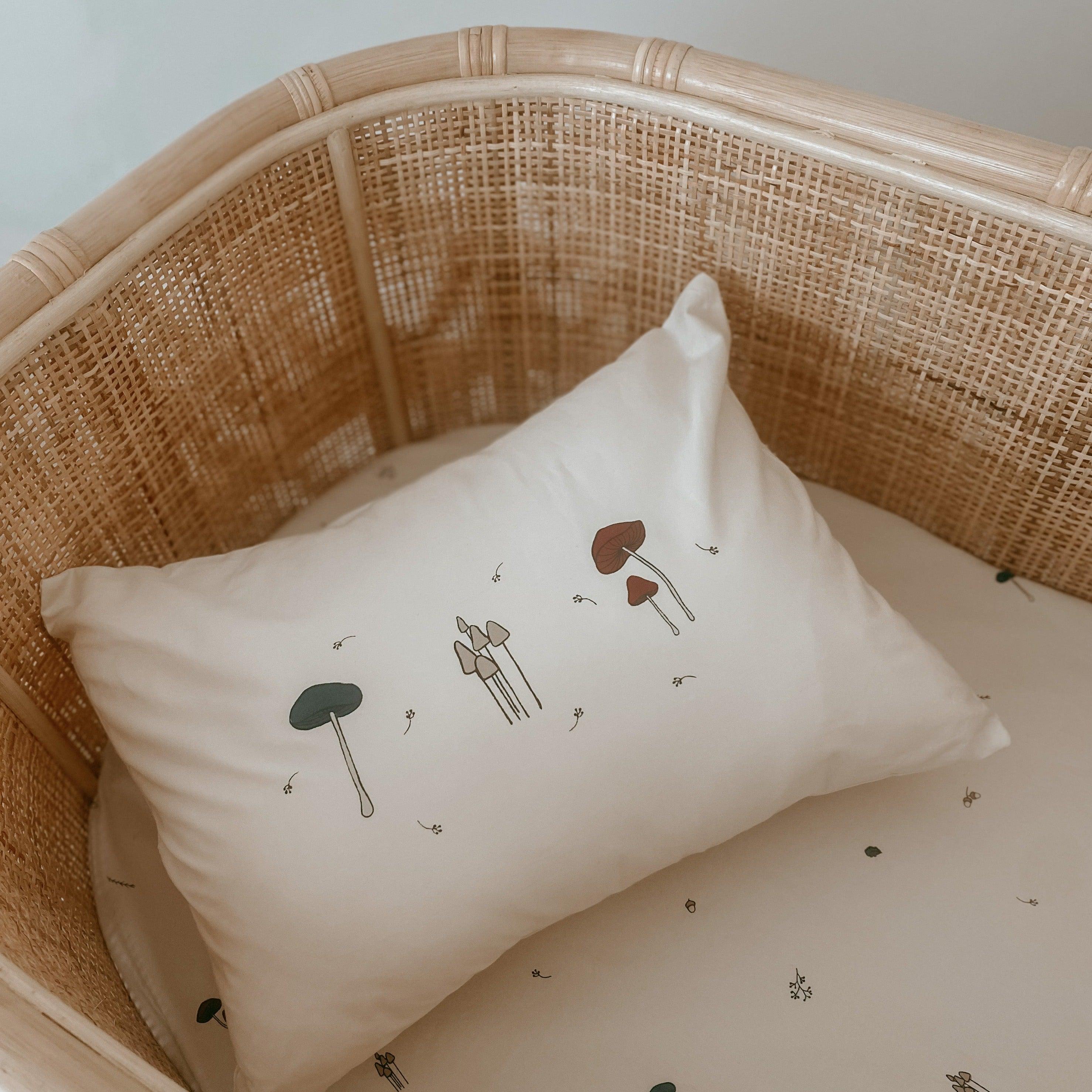 Mushroom Wilderness 5 Piece Baby Bedding Set - Elegant Linen