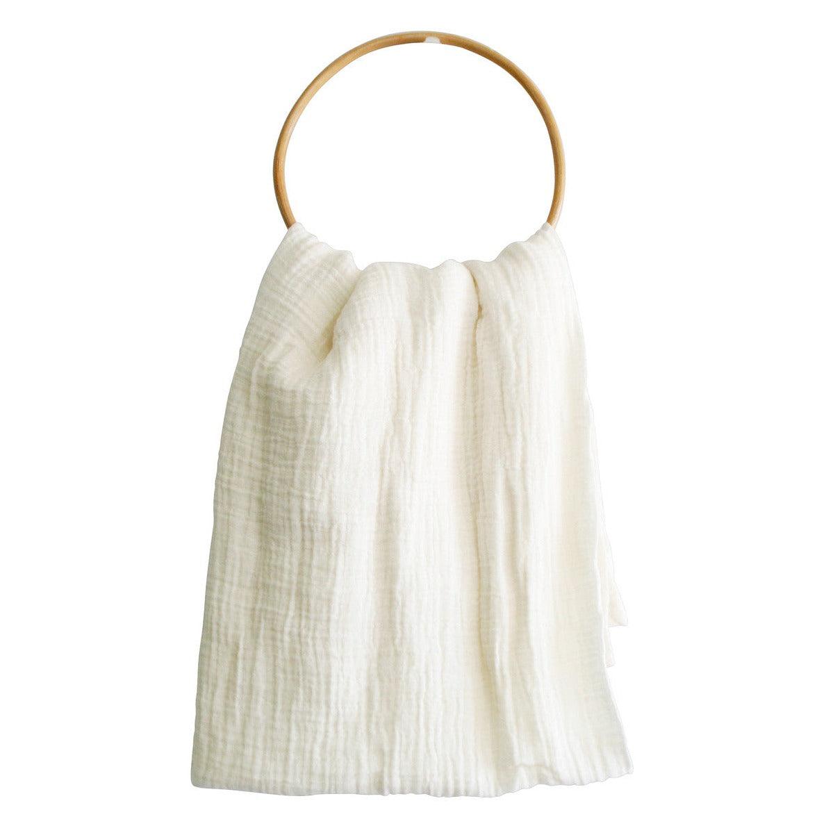 Muslin Cotton Swaddle Ivory - Elegant Linen