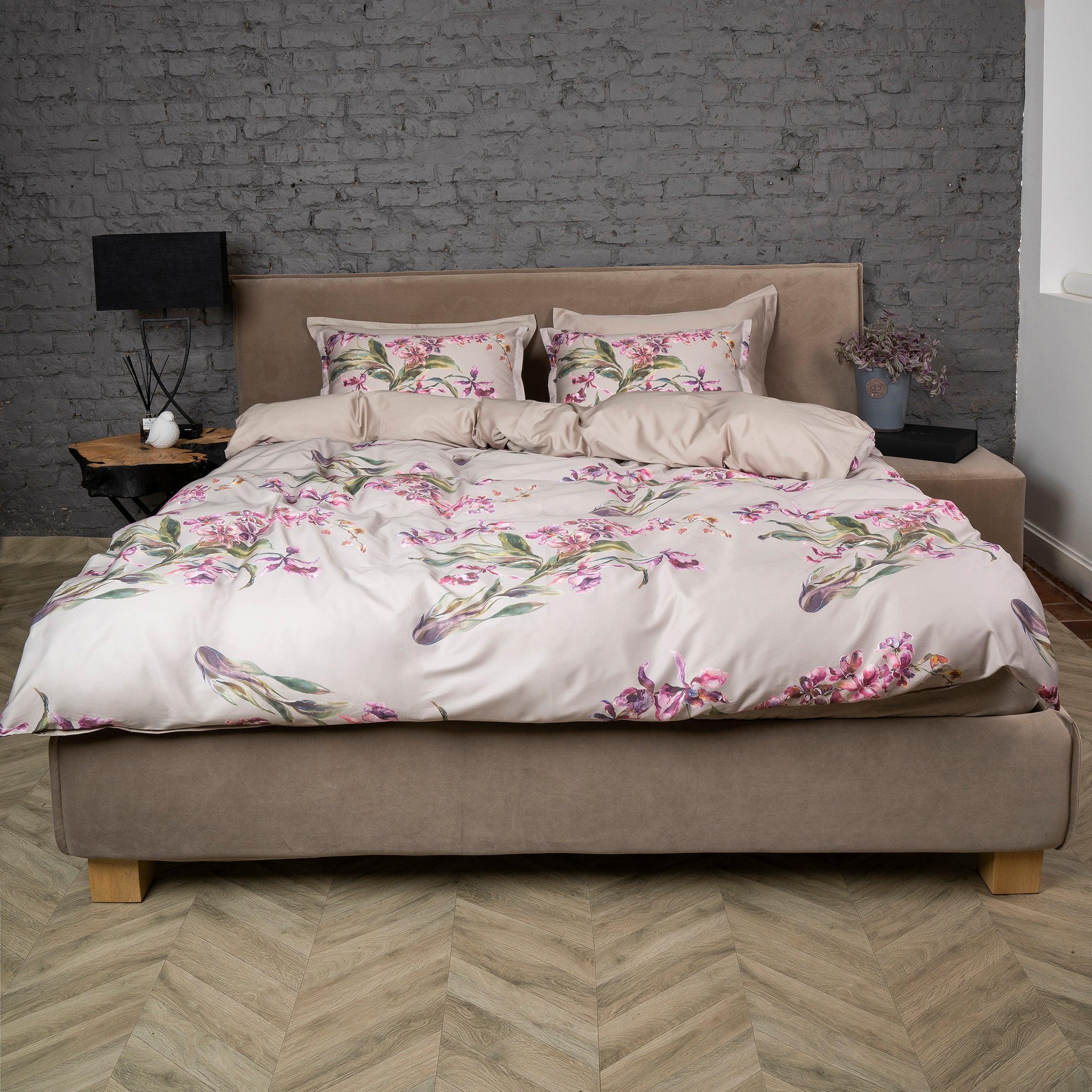 Orchids 4 Piece Bedding Set - Elegant Linen