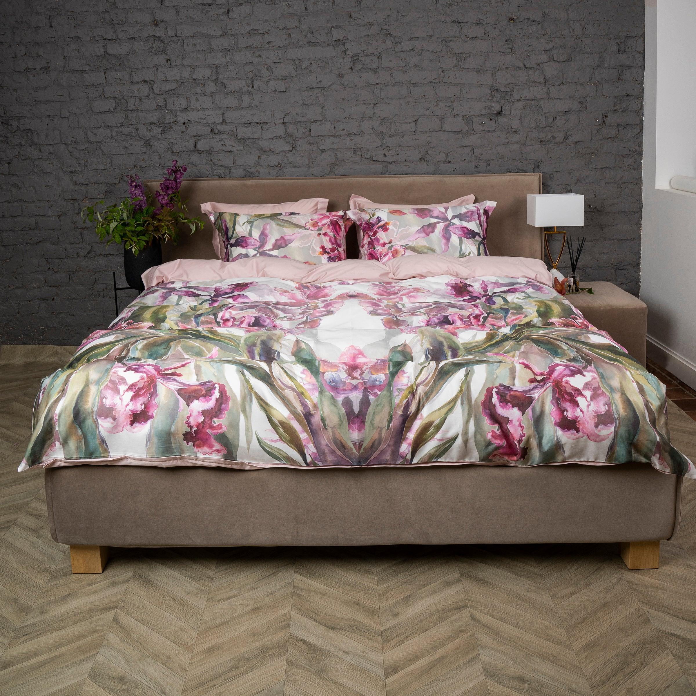 Orchids 4 Piece Bedding Set - Elegant Linen