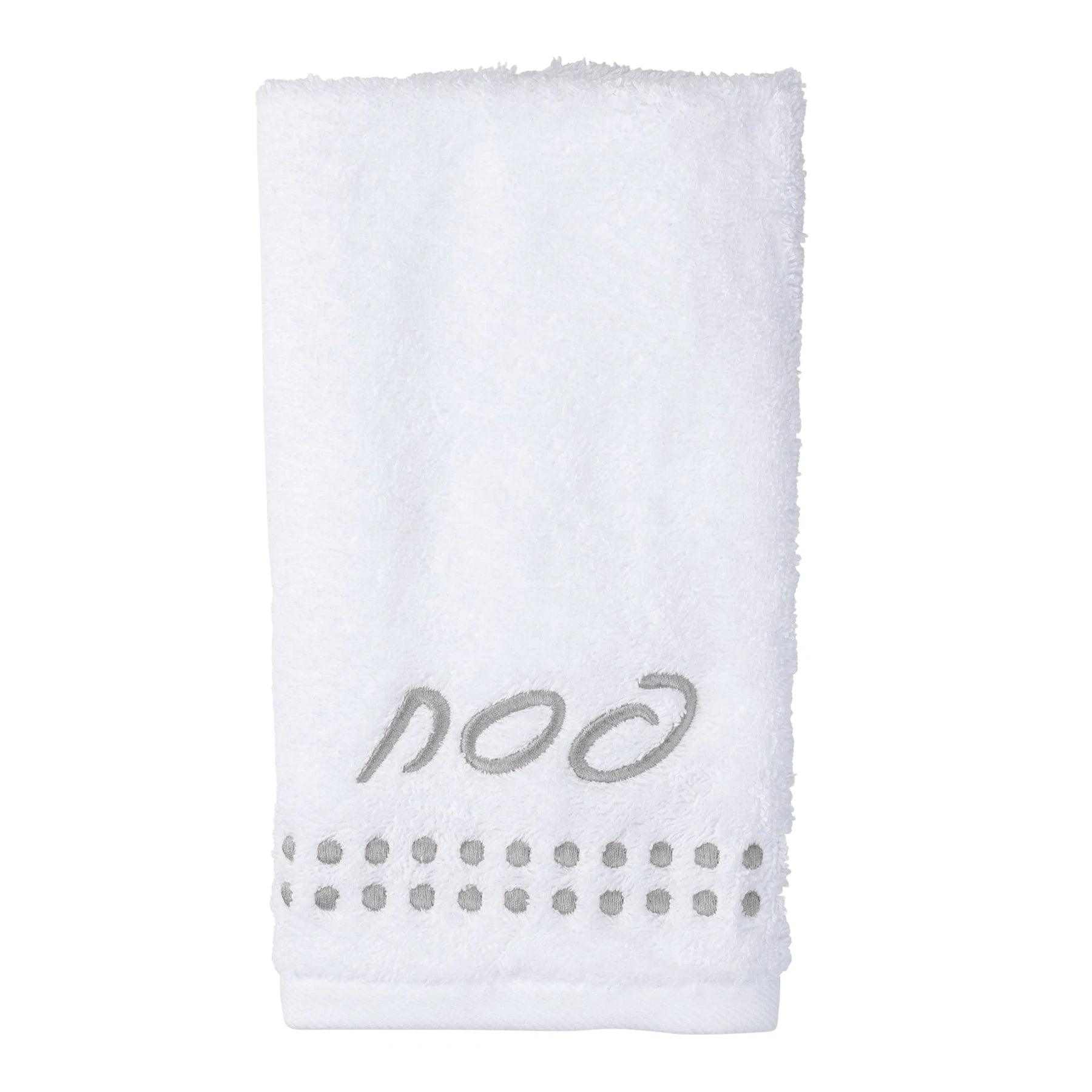 Pesach Dot Border Finger Towel - Elegant Linen