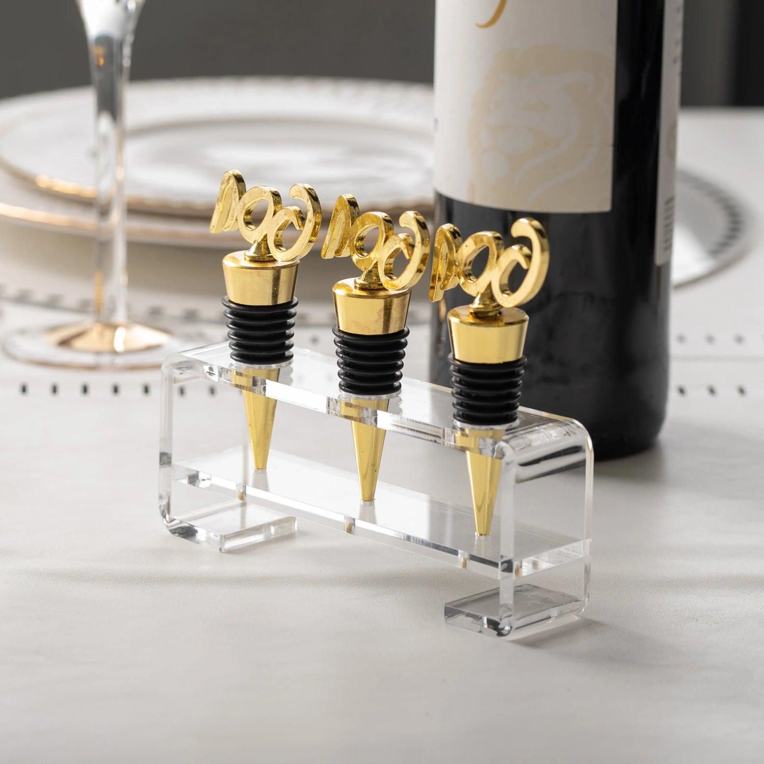 Pesach Wine Stopper Set - Elegant Linen