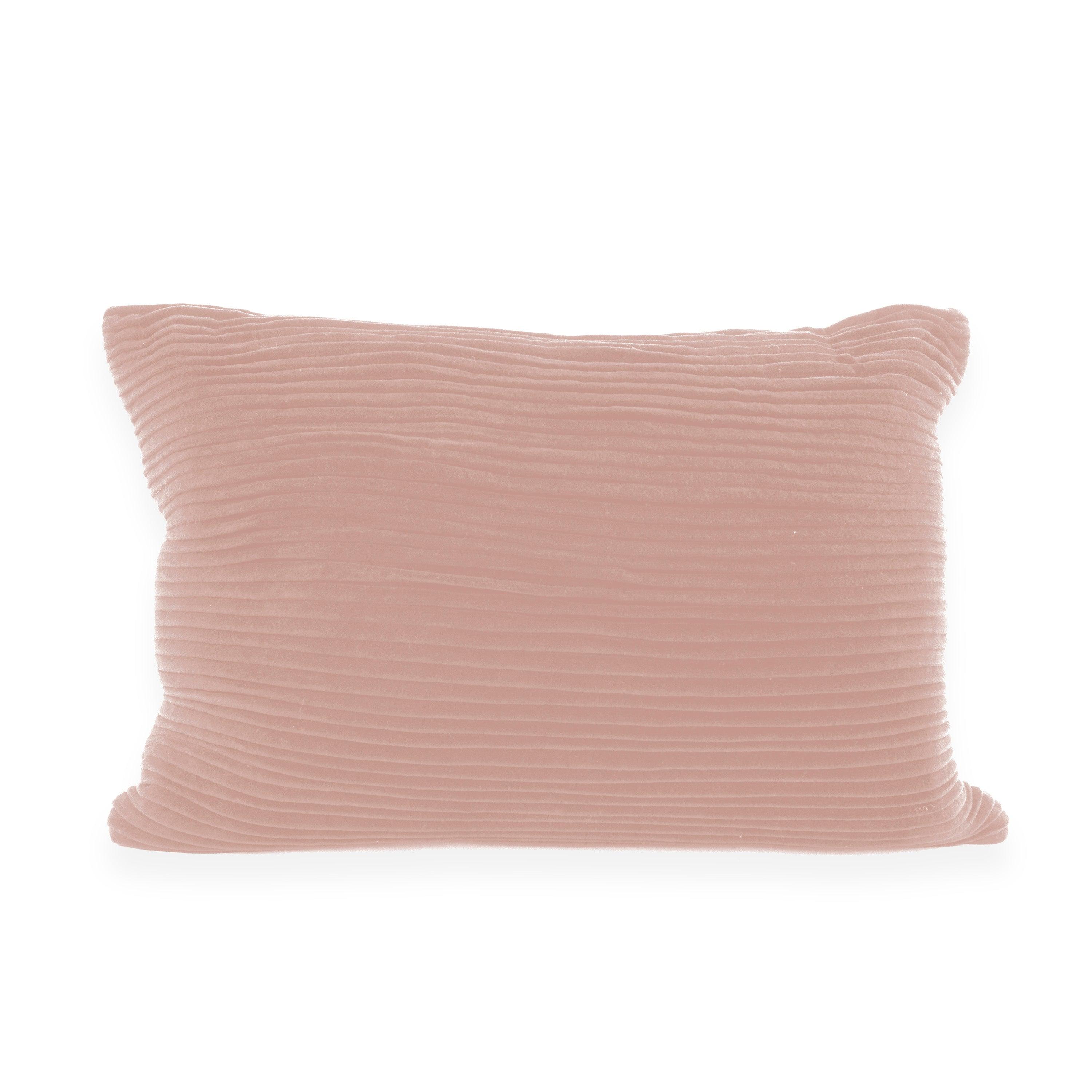 Pleated Pink Throw Pillow - Elegant Linen