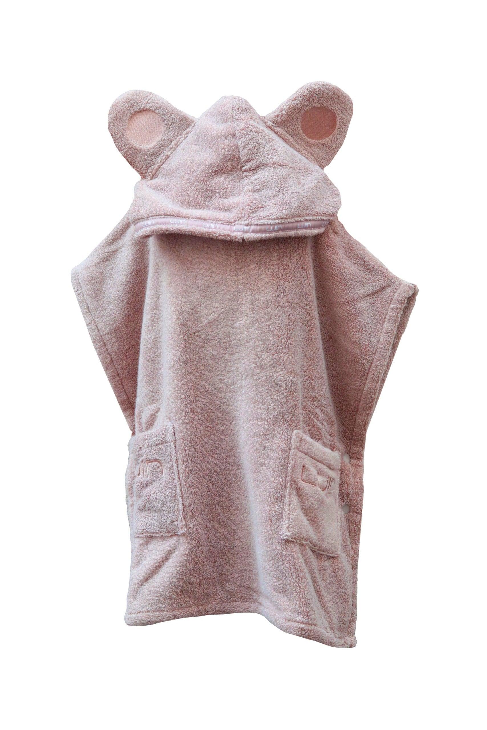 Poncho Towels for 1-10 yrs Dusty Rose - Elegant Linen