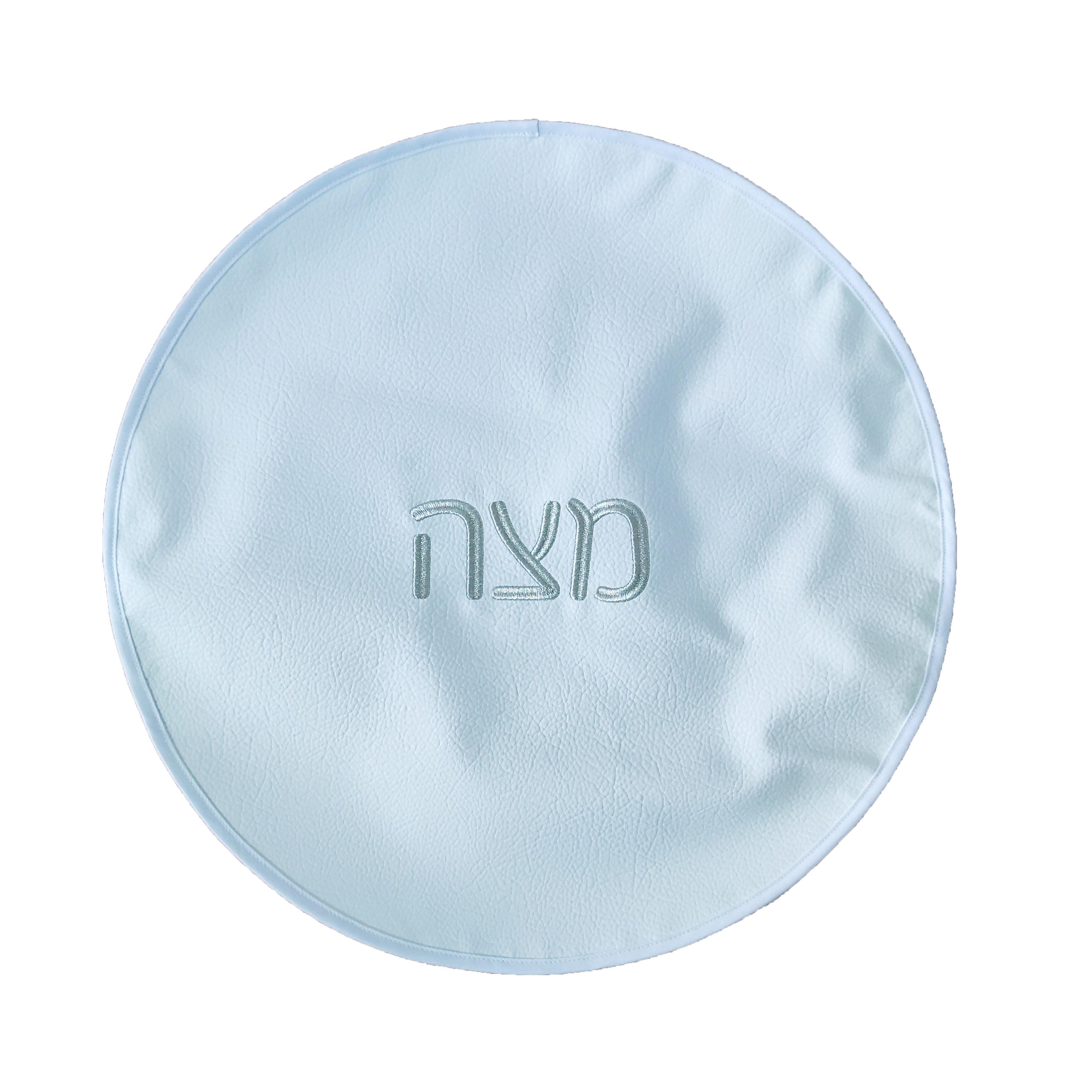 Round Matzah Holder 3 Sections Black - Elegant Linen