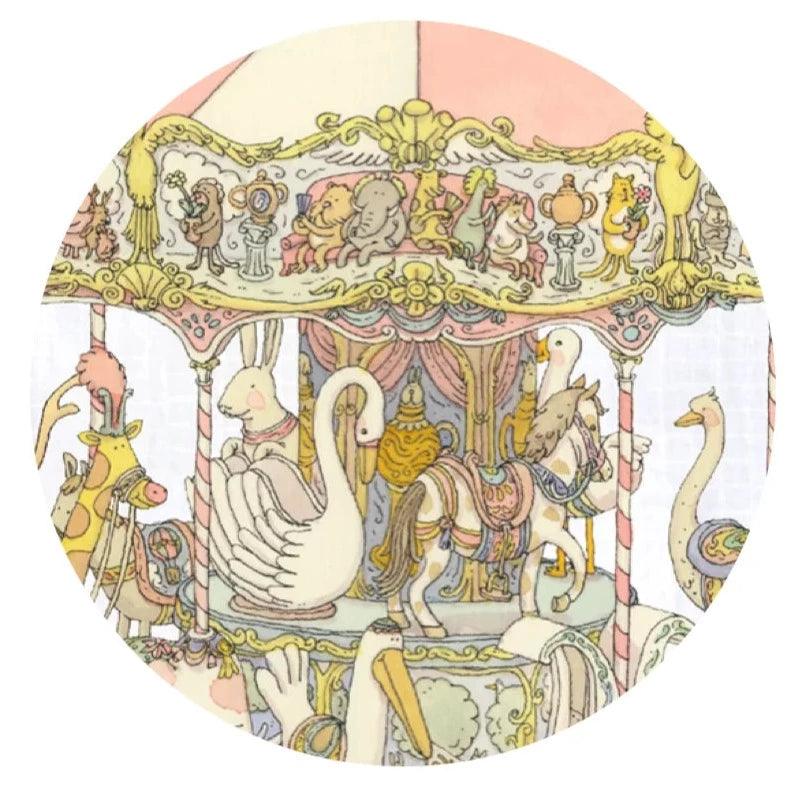 Satin Cushion – Carousel - Elegant Linen