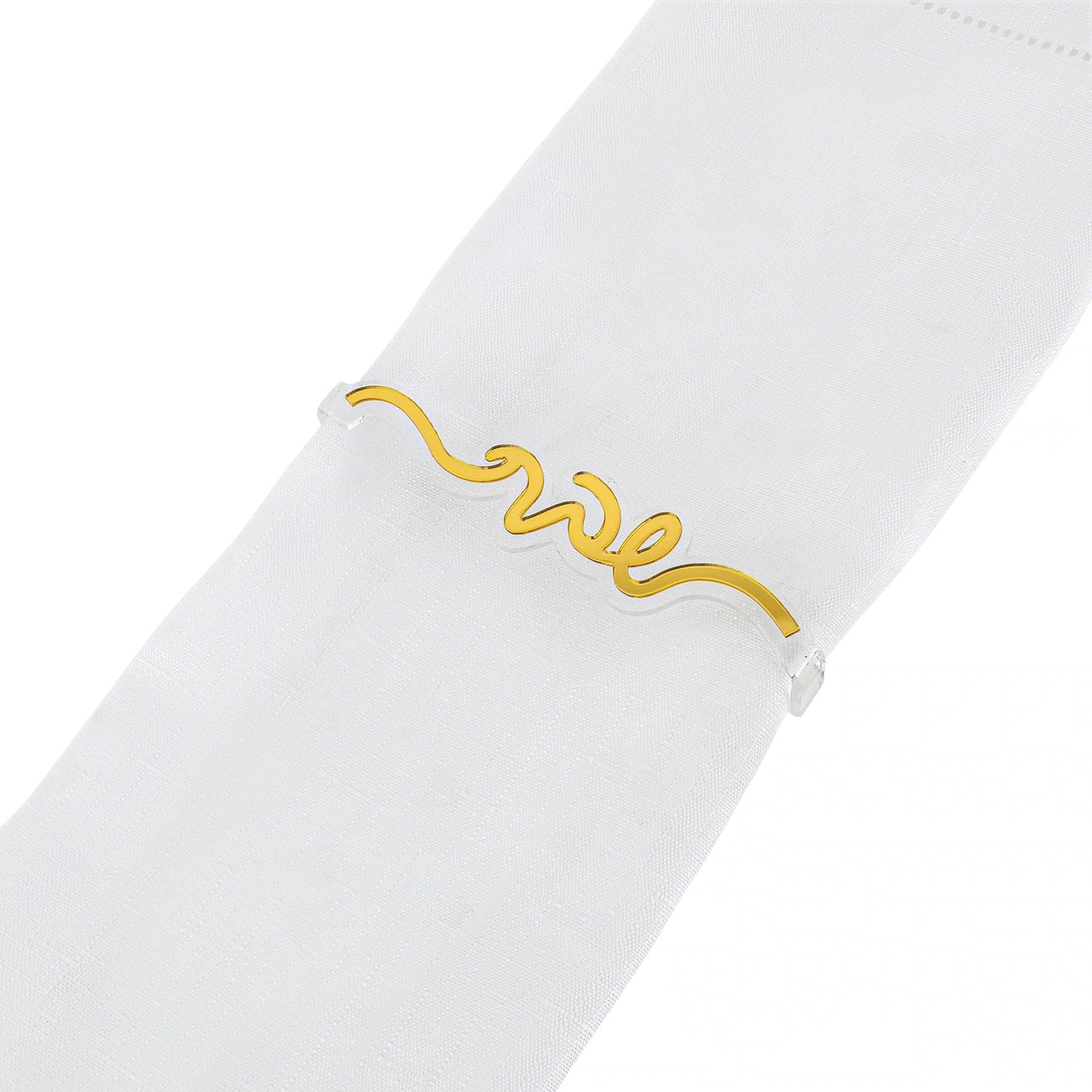 Shabbos Napkin Wraps - Elegant Linen