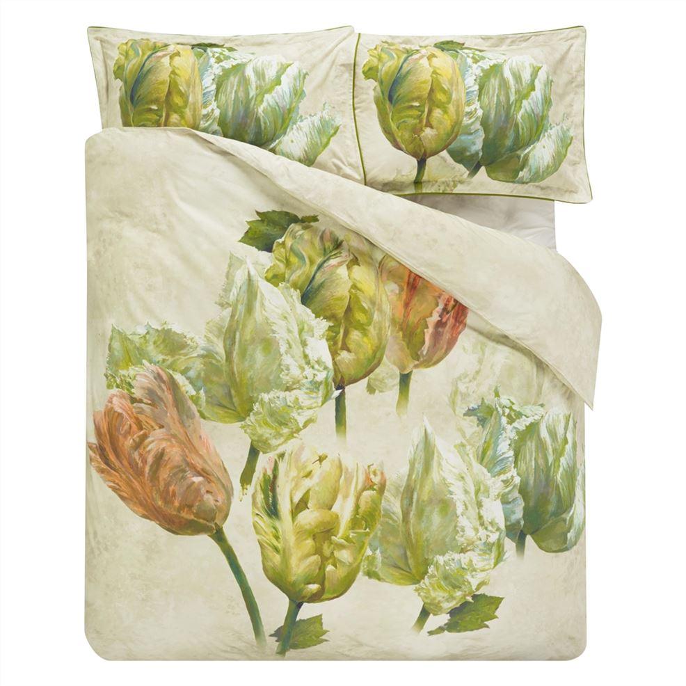 Spring Tulip Buttermilk 4 Piece Bedding Set - Elegant Linen