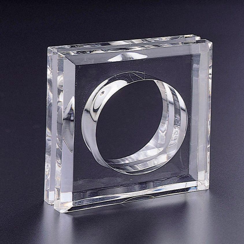 Square Napkin Ring - Elegant Linen
