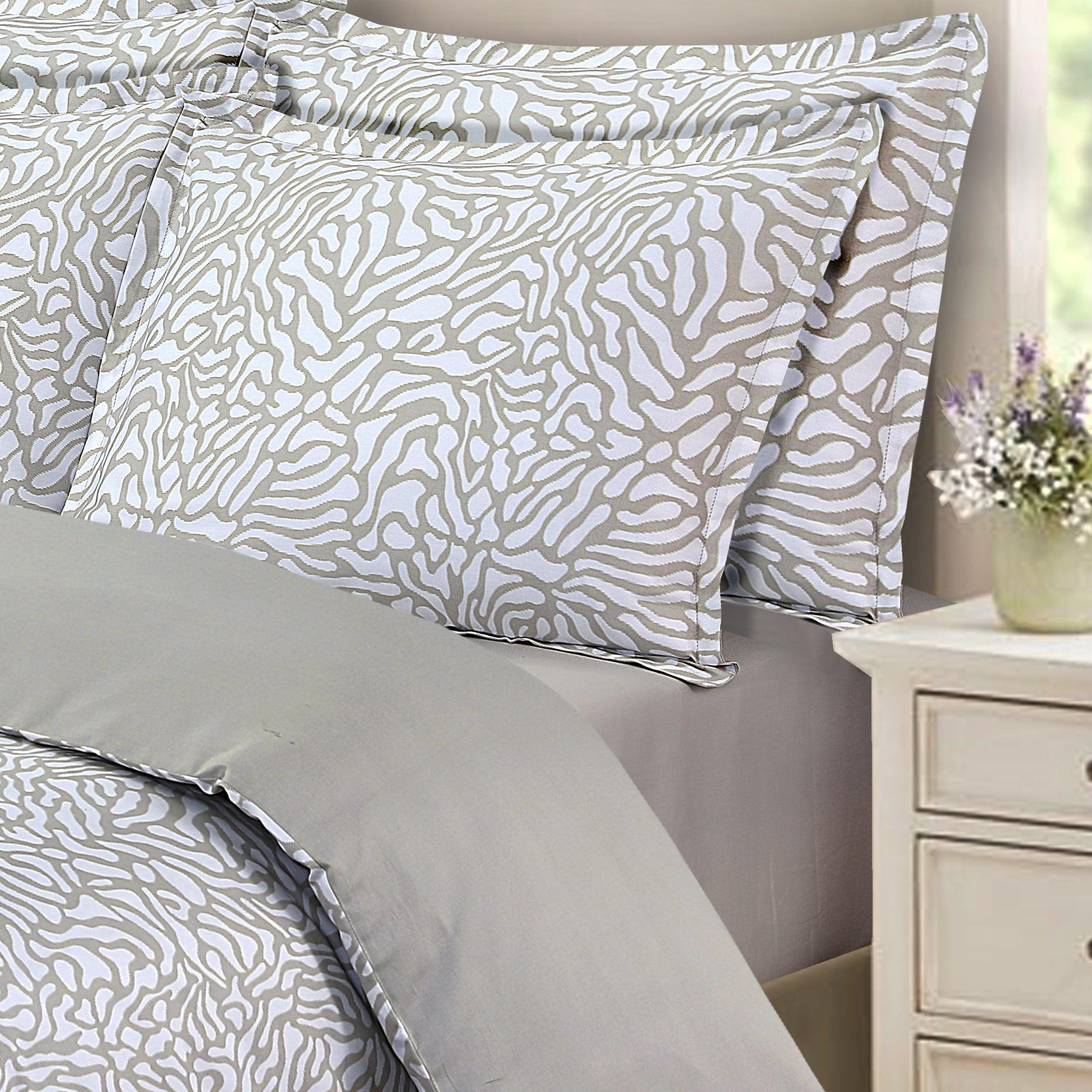Swirl 4 Piece Bedding Set - Elegant Linen